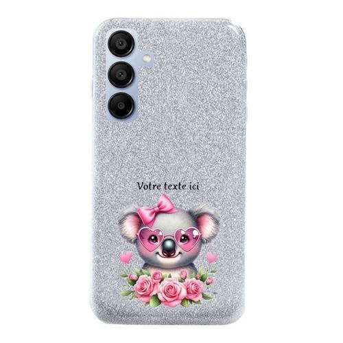 Coque Pour Galaxy A15 4g Et 5g Paillettes Argent Koala Noeud on Productcaster.