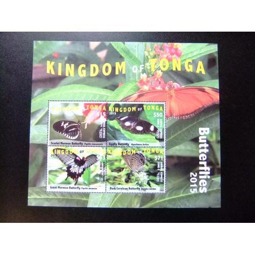 Kingdom Of Tonga Fauna 2015 Butterflies Papillons Mariposas Mnh Air... on Productcaster.