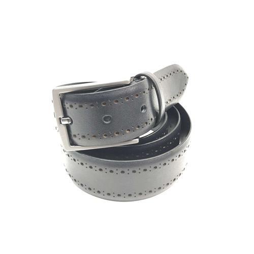 Cotton Park - Ceinture Cuir Bleu Marine - Homme on Productcaster.