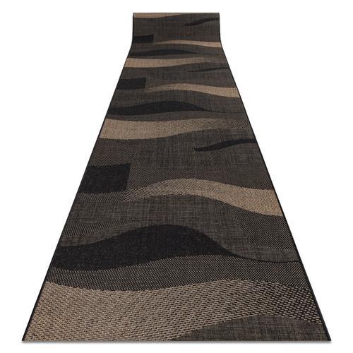 100x890 Cm Tapis De Couloir Sizal Floorlux Modèle 20212 Noir / Café... on Productcaster.