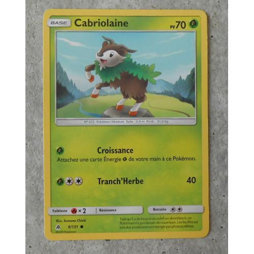 Carte Pokemon Française Cabriolaine 9/ 131 Lumière Interdite on Productcaster.