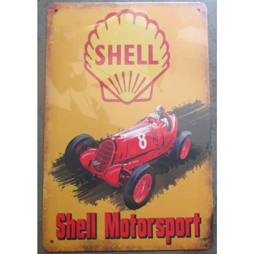 Plaque Shell Motorsport Voiture Ancienne Affiche Pub Tole Métal on Productcaster.