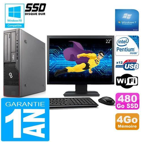 PC Fujitsu Esprimo E700 E90+ SFF G840 4Go Disque 480 Go SSD Wifi W7... on Productcaster.