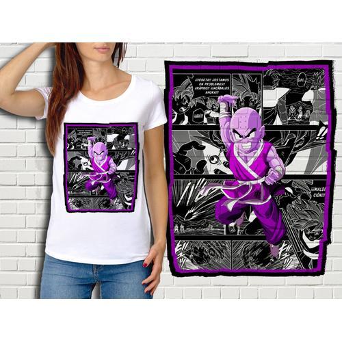 T-Shirt Blanc Femme Collection Manga Dragon Ball Z 304 on Productcaster.