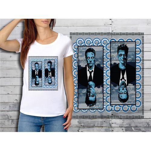 T-Shirt Blanc Femme Collection Films Cultes 20 Fight Club on Productcaster.