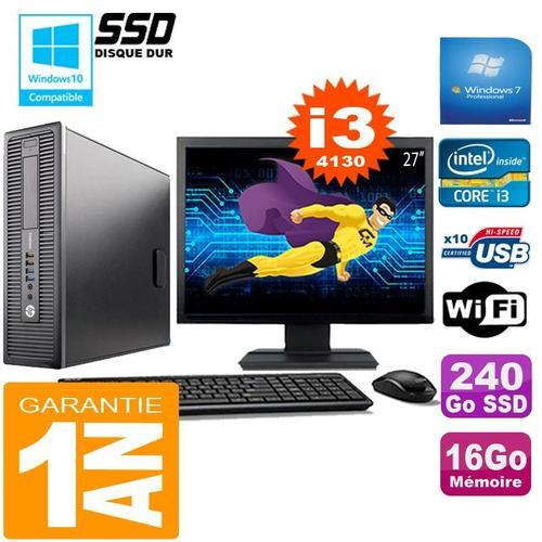 PC HP EliteDesk 800 G1 SFF Core I3-4130 16Go Disque 240 Go SSD Wifi... (Reconditionné) on Productcaster.