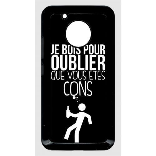 Coque Motorola Moto G5 - Je Bois Pour Oublier Que Vous Etes Con 1 -... on Productcaster.