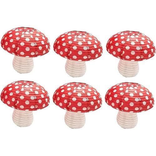 Lot de 6 lanternes en papier en forme de champignons pour enfants -... on Productcaster.