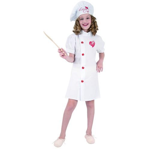 Déguisement Chef Cuisinier Fille - Taille: L 10-12 Ans (130-140 Cm) on Productcaster.