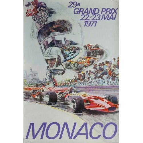 Affiche Grand Prix Monaco 1971 on Productcaster.