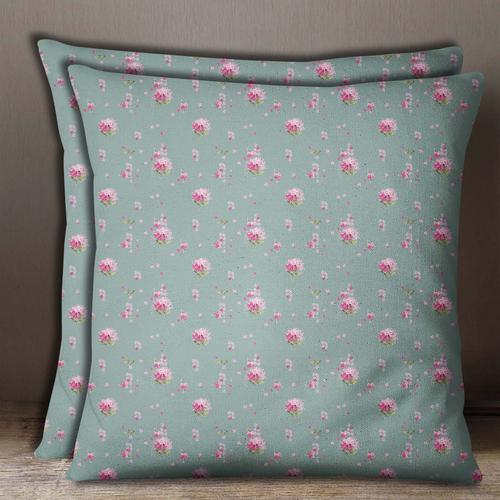 S4sassy Bleu Gris Housse De Coussin Imprimé Floral Coton Carré Pope... on Productcaster.