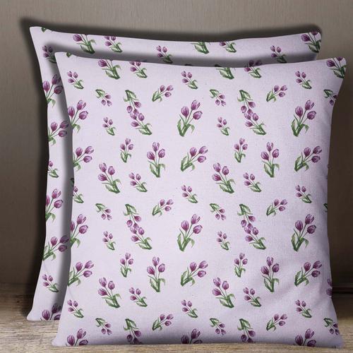 S4sassy 2 Pcs Housse De Coussin Imprimé Floral Popeline De Coton Ca... on Productcaster.