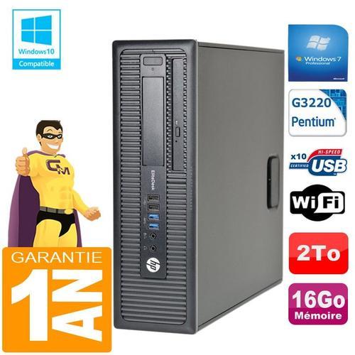 PC HP EliteDesk 800 G1 SFF Intel G3220 16Go Disque 2 To Graveur DVD... (Reconditionné) on Productcaster.