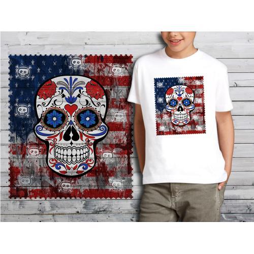 T-Shirt Blanc Enfant Taille 10-12 Ans Collection Drapeau Mexican Sk... on Productcaster.