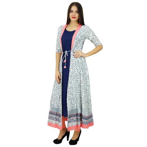 Bimba Exclusive 2 Pi?Ce Kurti Imprim?E Longue Kurta Indienne Boho C... on Productcaster.