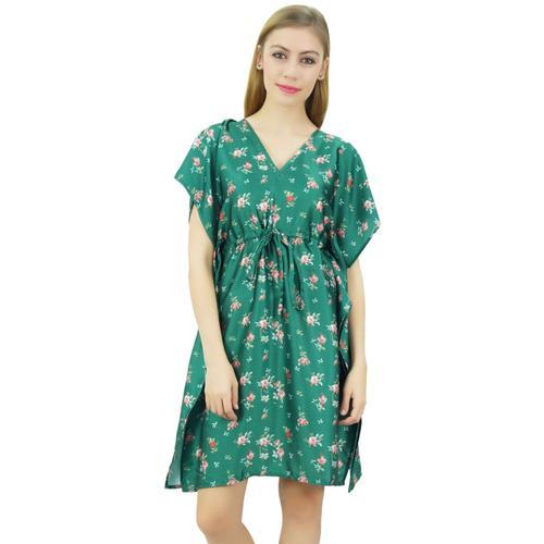 Bimba Kimono Womens Satin Vert Floral Couvrir Cordon De Serrage De ... on Productcaster.