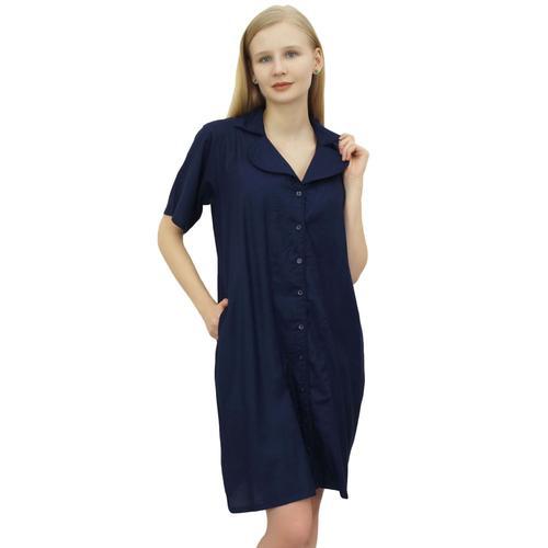 Bimba Entaill Collier De Femmes T-Shirt Bleu Marine Sleepshirt Nigh... on Productcaster.