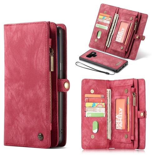 Etui En Pu Fendu Vintage Rouge Pour Votre Samsung Galaxy Note 9 on Productcaster.