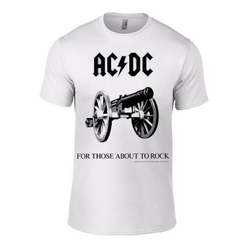 Ac/Dc For Those About To Rock White Mens T-Shirt on Productcaster.