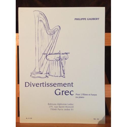 Philippe Gaubert Divertissement Grec Pour Deux Flûtes Et Harpe Ou P... on Productcaster.