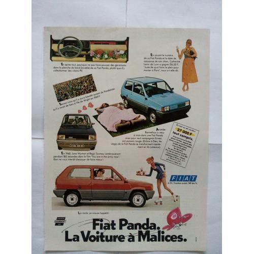 Publicité Ancienne (Octobre 1981) Pour La Fiat Panda "La Voiture À ... on Productcaster.