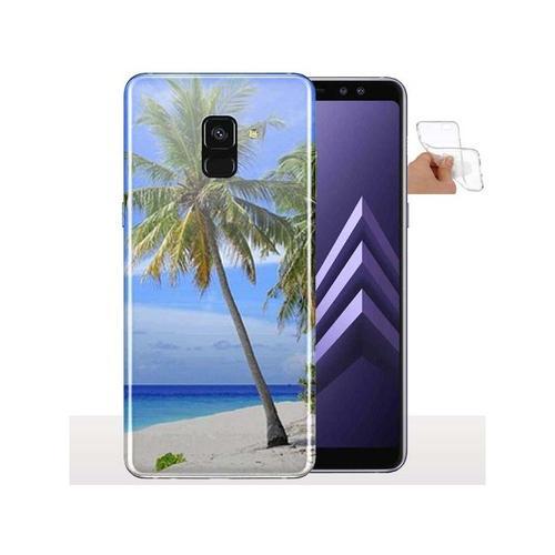 Coque Samsung A8 2018 Plage Et Cocotier / Housse Silicone / Souple ... on Productcaster.