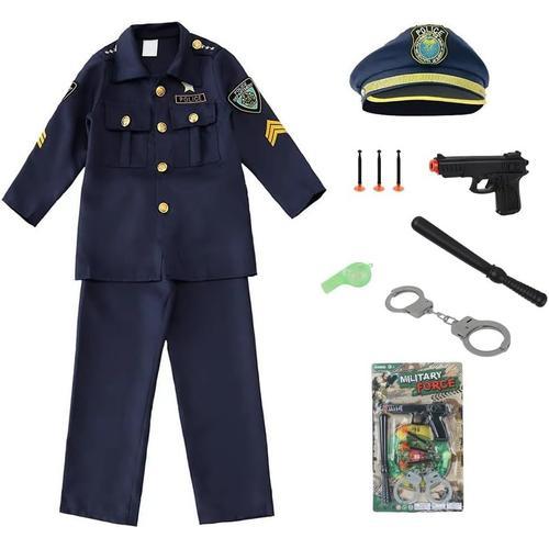 Deguisement Policier Enfant, Costume Policier Enfant Avec Menottes,... on Productcaster.