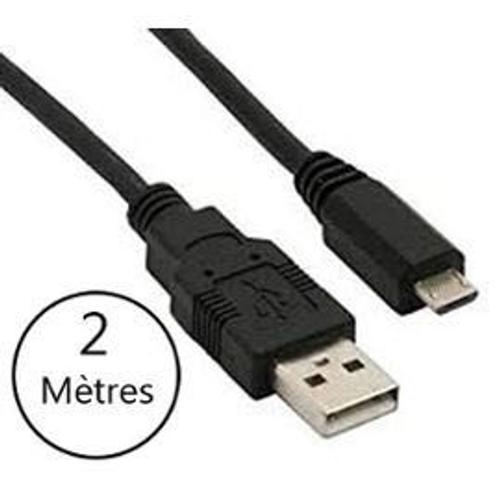 HTC X9 CABLE NOIR 2M EN NYLON TRESSE QUALITE SUPERIEURE MICRO USB P... on Productcaster.