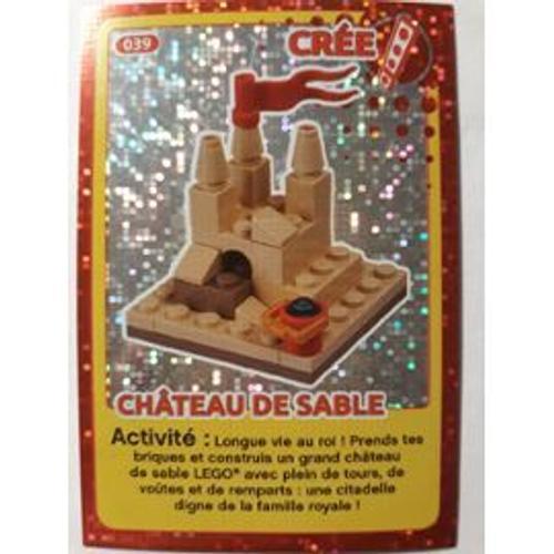 Carte Lego Auchan, Crée Ton Monde, Château De Sable 39 Brillante on Productcaster.