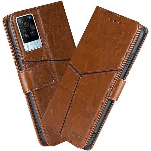 Housse Pour Vivo X60 Pro 6.56'' Etui, Pu/Tpu Retourner Cuir Coque M... on Productcaster.