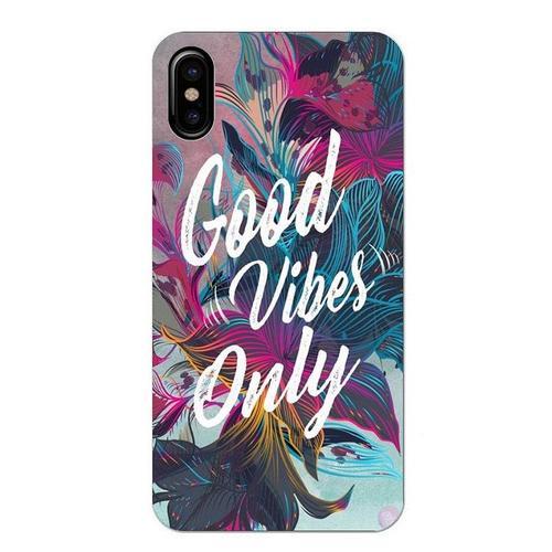 Coque Iphone Xs Good Vibes Purple Tropical Jungle on Productcaster.