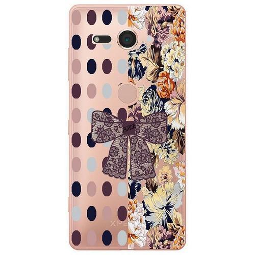 Coque Xperia Xz2 Compact Pois Fleur Noeud Dentelle Bae Automne Prune on Productcaster.