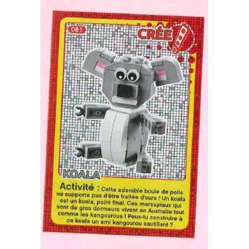 Carte À Collectionner Auchan Lego Crée Ton Monde Koala 81 on Productcaster.