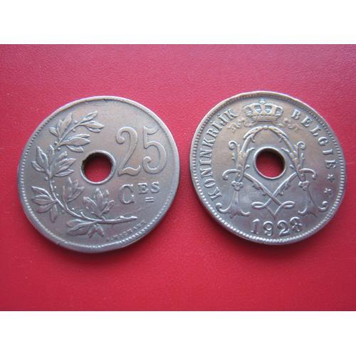 Lot De 2 Pièces De Monnaie Différentes 25 Centimes - Albert 1er - T... on Productcaster.