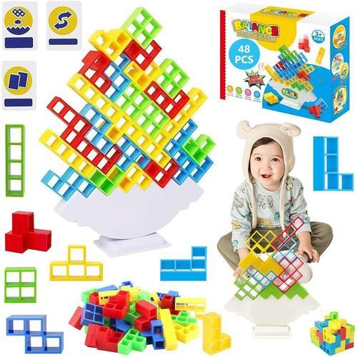 48 Pieces Jouet D'equilibre Pour Enfant, Tetra Tower, Tetris Tower ... on Productcaster.