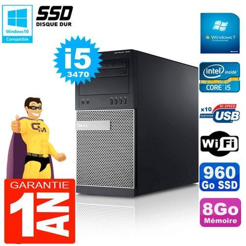 PC Tour DELL 7010 Core I5-3470 RAM 8Go Disque 960 Go SSD Wifi W7 (Reconditionné) on Productcaster.