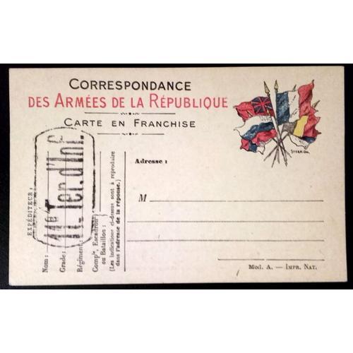 14-18 : Carte En Franchise, Correspondance Des Armées De La Républi... on Productcaster.