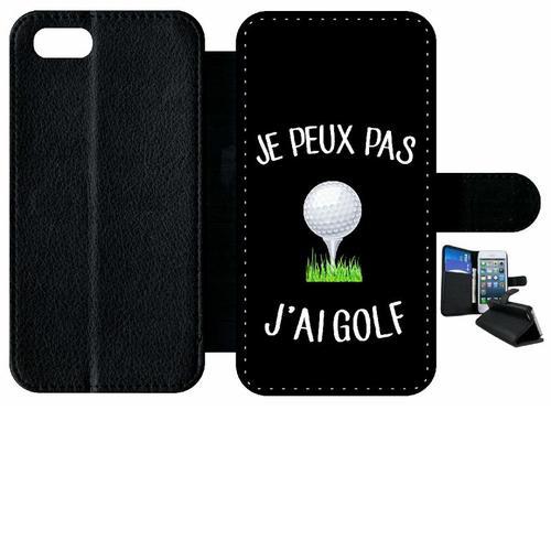 Etui A Rabat - Je Peux J Ai Golf Fond Noir - Compatible Avec Apple ... on Productcaster.