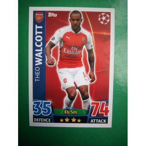 Theo Walcott 15 - Arsenal Fc - Match Attax Topps 2015/2016 - Uefa C... on Productcaster.