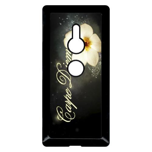 Coque Pour Xperia Xz2 - Carpe Diem Fleur - Noir on Productcaster.