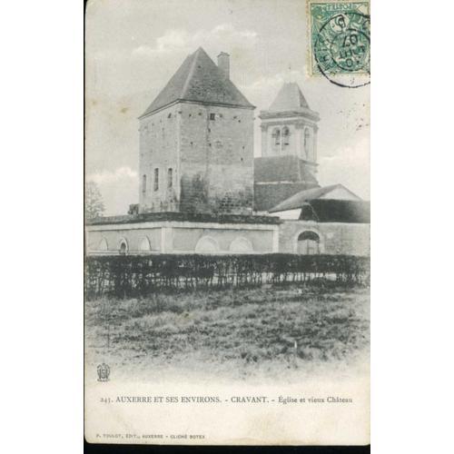 Carte Postale De Cravant (Yonne) Eglise Et Vieux Château on Productcaster.