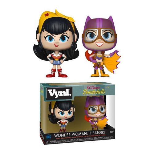 Dc Bombshells Pack 2 Figurines Vnyl. Wonder Woman + Batgirl 10 Cm on Productcaster.