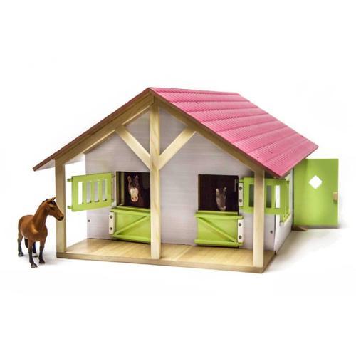 Kids Globe Écuries De Ferme Avec 2 Compartiments Et 1 Atelier 1:24 on Productcaster.