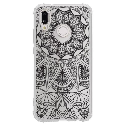 Coque Souple Pour Huawei P20 Lite Avec Impression Motifs Mandala Noir on Productcaster.