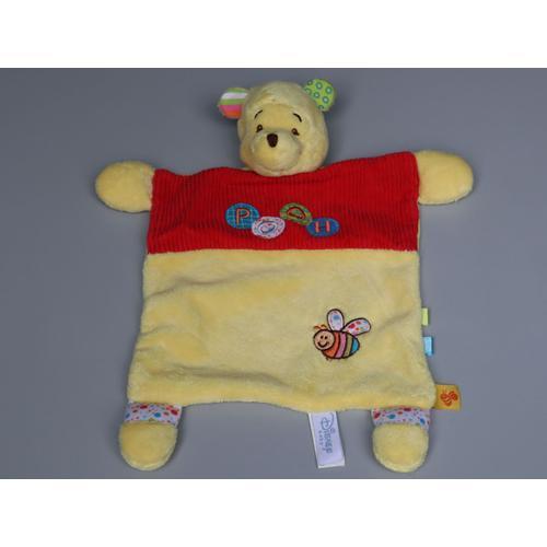 Doudou Winnie Plat Jaune Rouge Abeille Disney Baby on Productcaster.