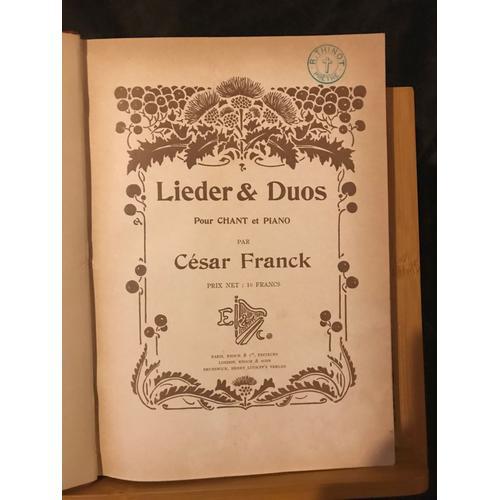 César Franck Recueil Partition Chant Piano Lieder Duos Rédemption E... on Productcaster.