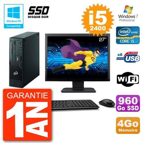 PC Fujitsu Esprimo E500 E85+ DT Ecran 27" i5-2400 RAM 4Go SSD 960Go... on Productcaster.