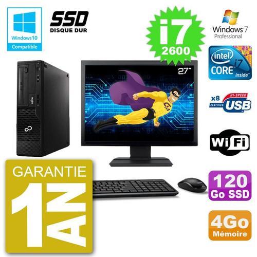 PC Fujitsu Esprimo E500 E85+ DT Ecran 27" i7-2600 RAM 4Go SSD 120Go... on Productcaster.