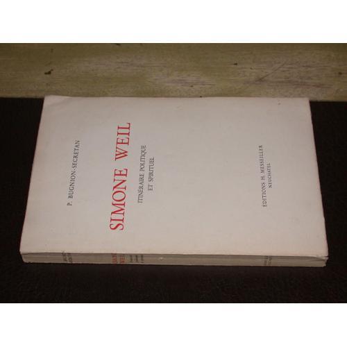 Simone Weil -Itinéraire Politique Et Spirituel on Productcaster.