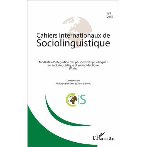 Cahiers Internationaux De Sociolinguistique N° 7/2015 - Modalités D... on Productcaster.